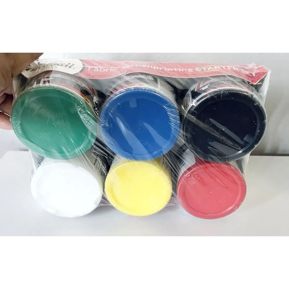Speedball Fabric Screen‎ Printing Ink Starter Set, 6-Colors, 4-Ounce for...